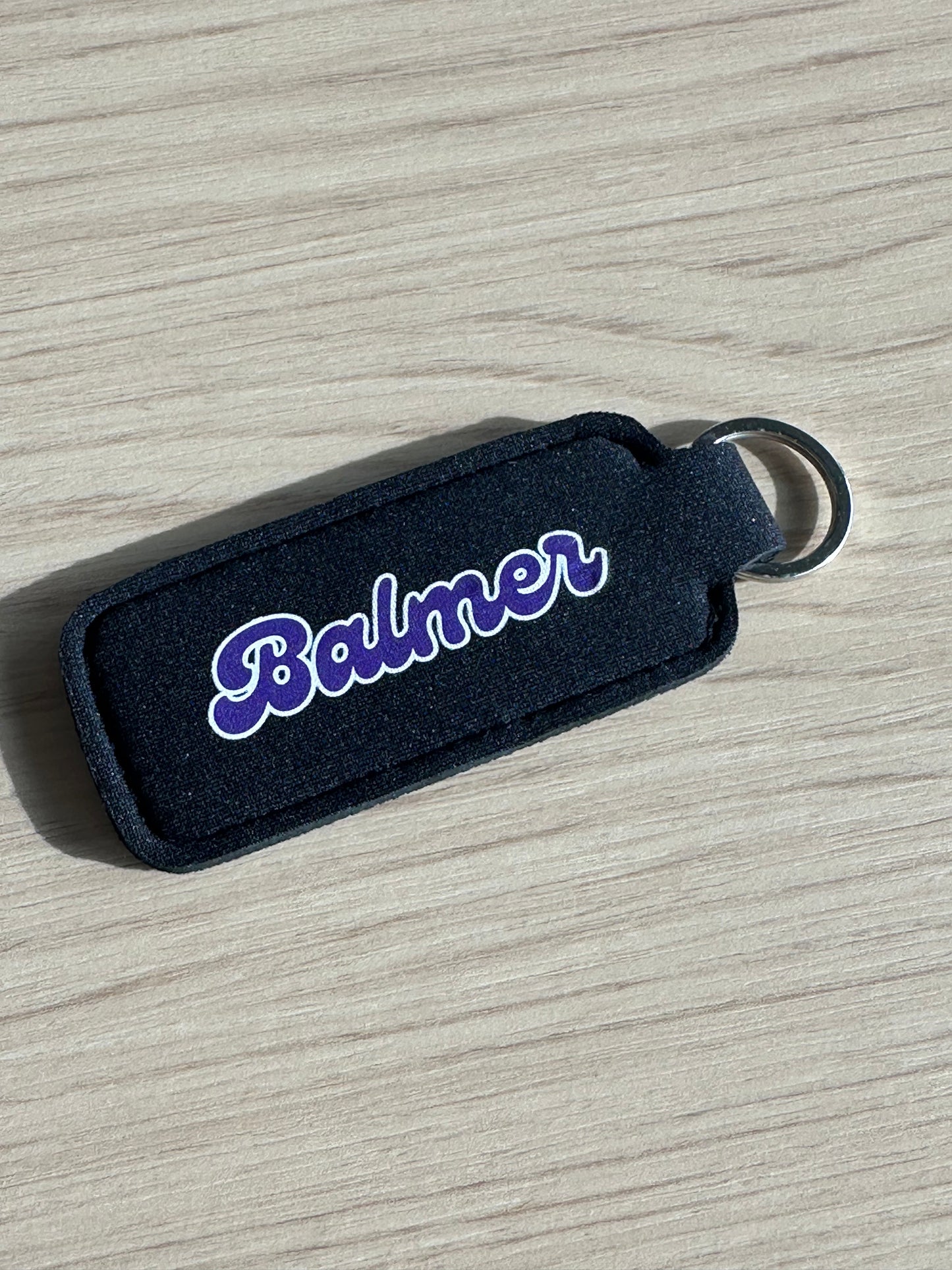 Logo Lip Balm Holder Keychain